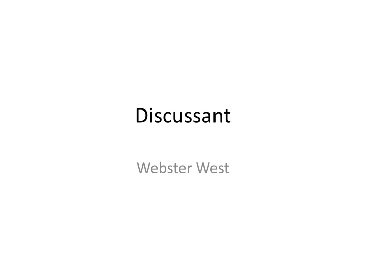discussant n.w