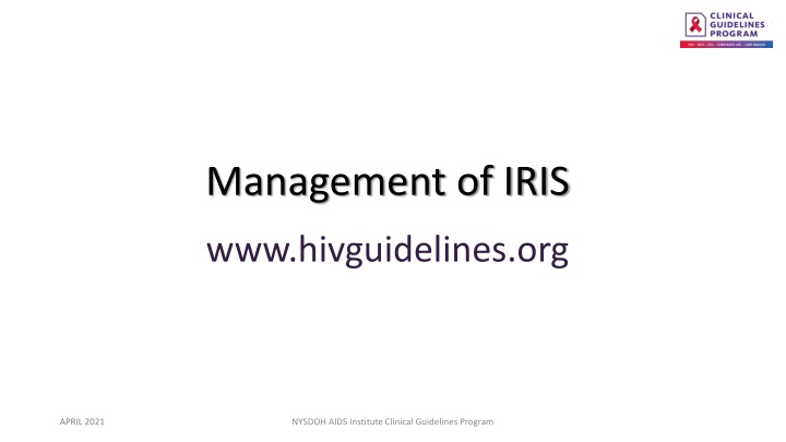 management of iris n.w
