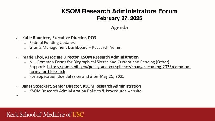 ksom research administrators forum february n.w