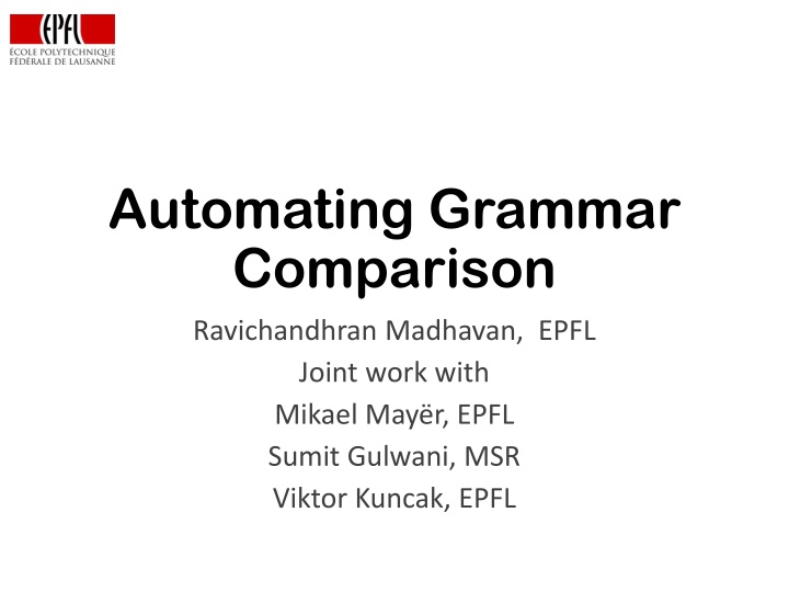 automating grammar comparison n.w