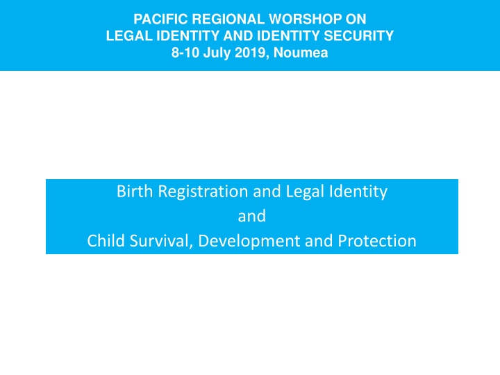 pacific regional worshop on legal identity n.w