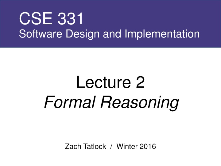 cse 331 software design and implementation n.w