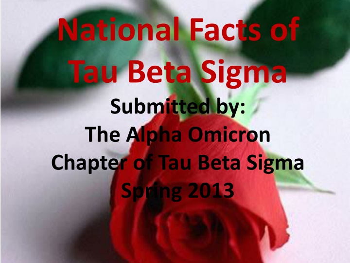national facts of tau beta sigma submitted n.w