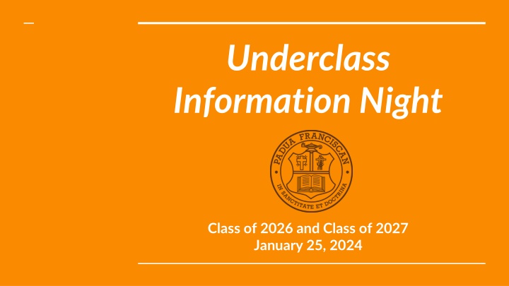 underclass information night n.w