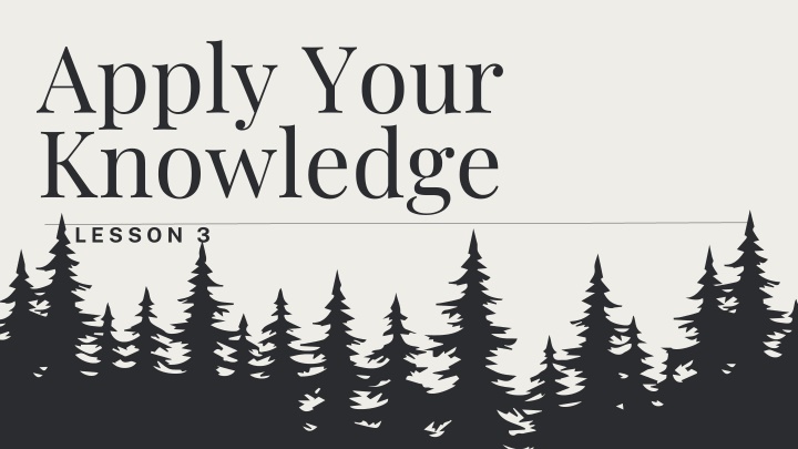 apply your knowledge n.w