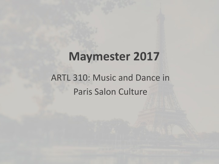 maymester 2017 n.w