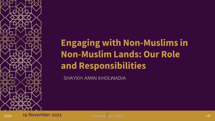 engagingwith non muslimsin non muslim lands n.w