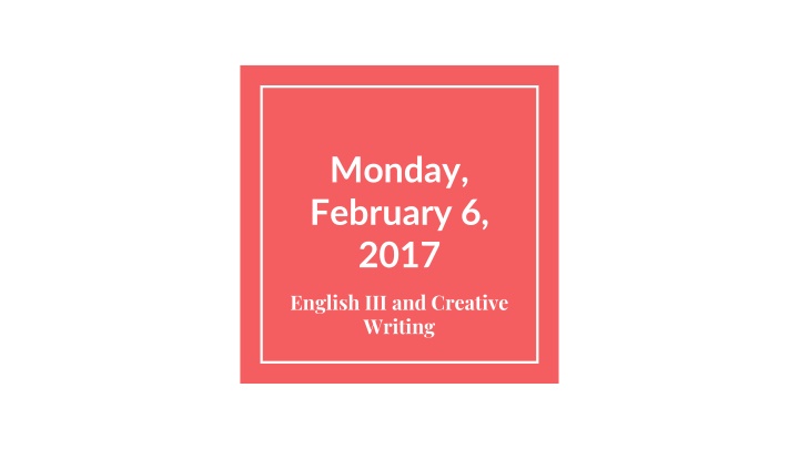monday february 6 2017 n.w