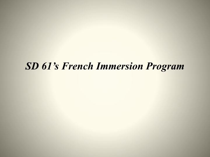 sd 61 s french immersion program n.w