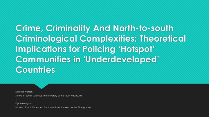 crime criminality and north to south n.w