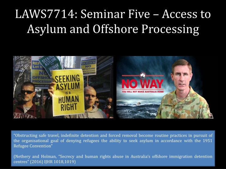 laws7714 seminar five access to asylum n.w