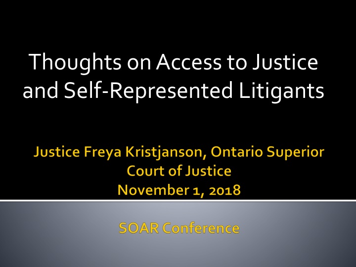 thoughts on access to justice and self n.w