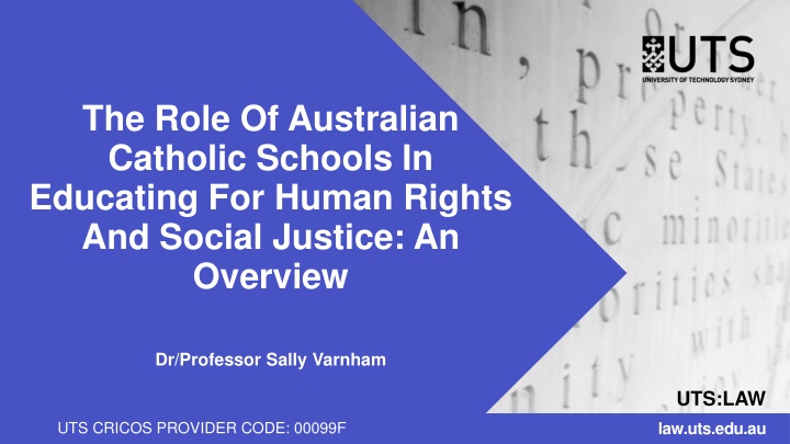 the role of australian catholic schools n.w
