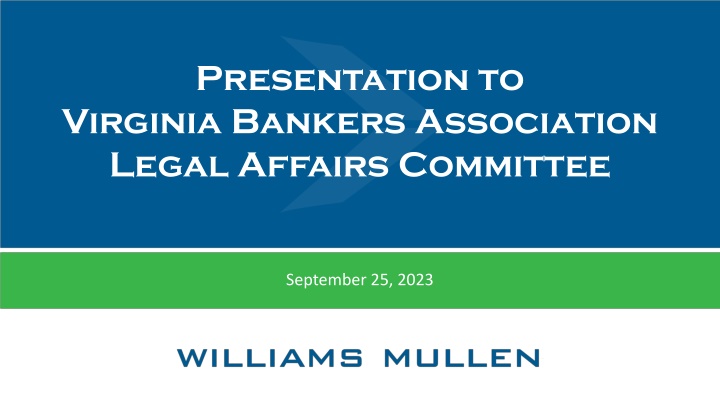 presentation to virginia bankers association n.w