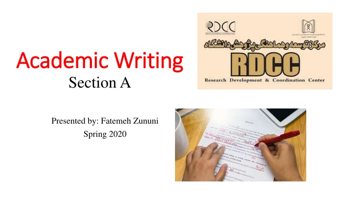 academic writing academic writing section a n.w