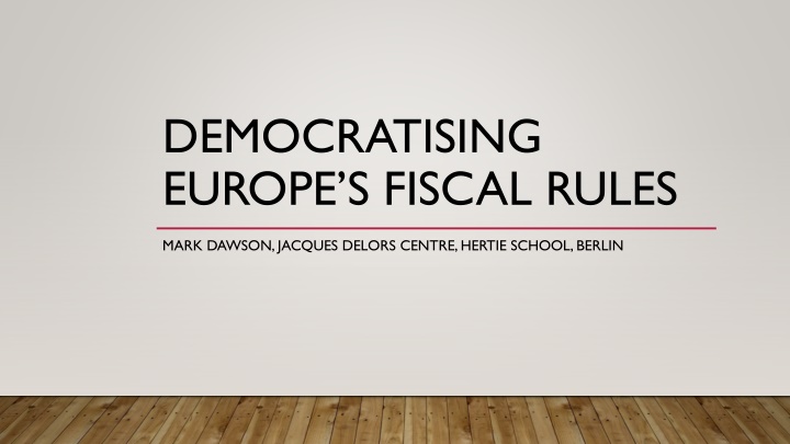 democratising europe s fiscal rules n.w