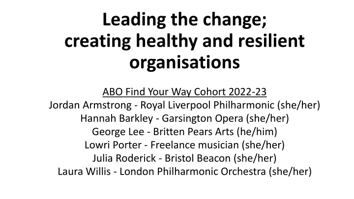 organisations