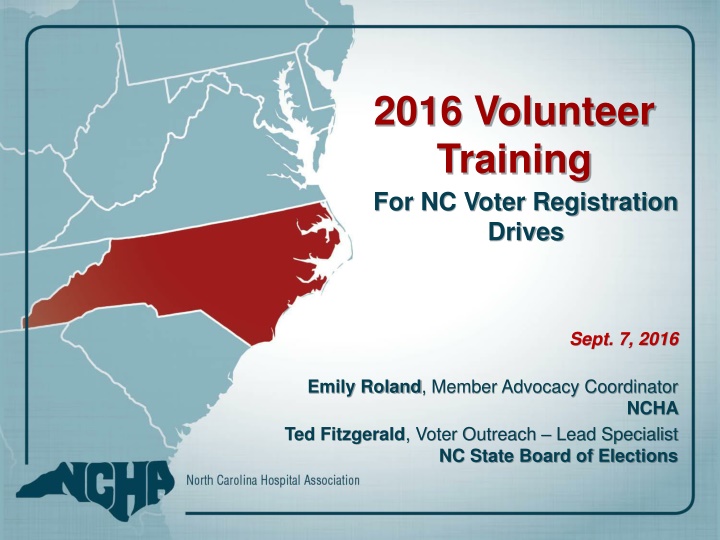 2016 volunteer training for nc voter registration n.w