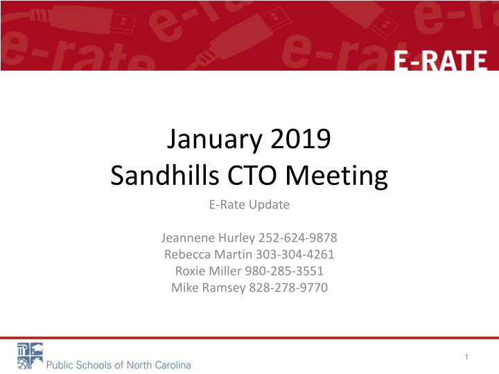 E-Rate Update and Planning Guidelines FY 2019-2020