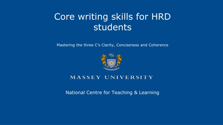 core writing skills for hrd students n.w
