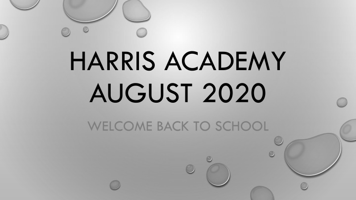 harris academy august 2020 n.w