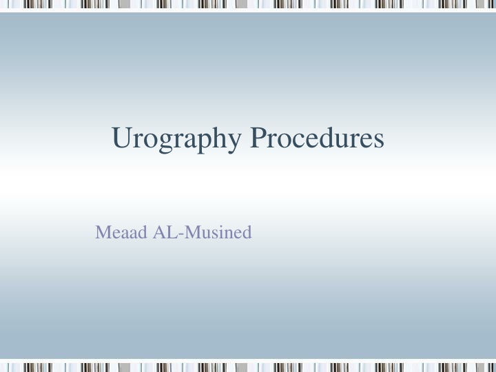 urography procedures n.w