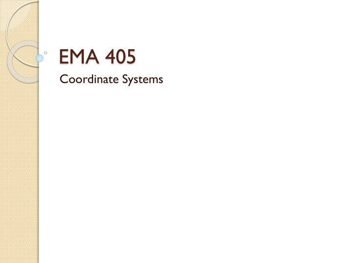 ema 405 coordinate systems n.w