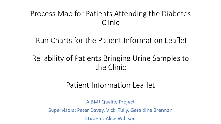 Patient Flow in Diabetes Clinic Study