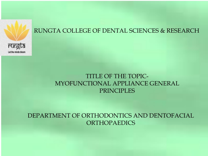 rungta college of dental sciences research n.w