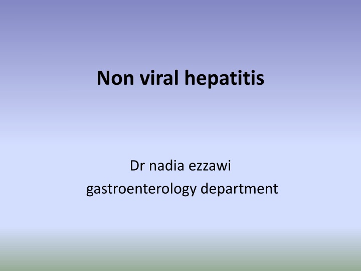 non viral hepatitis n.w