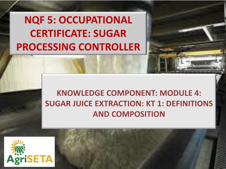 nqf 5 occupational certificate sugar processing n.w
