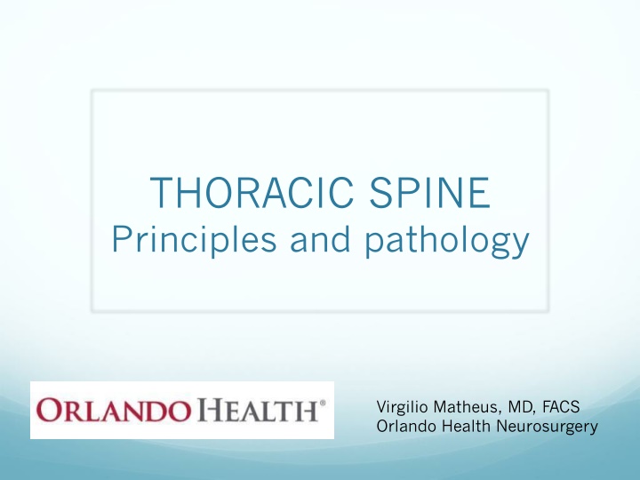 thoracic spine principles and pathology n.w