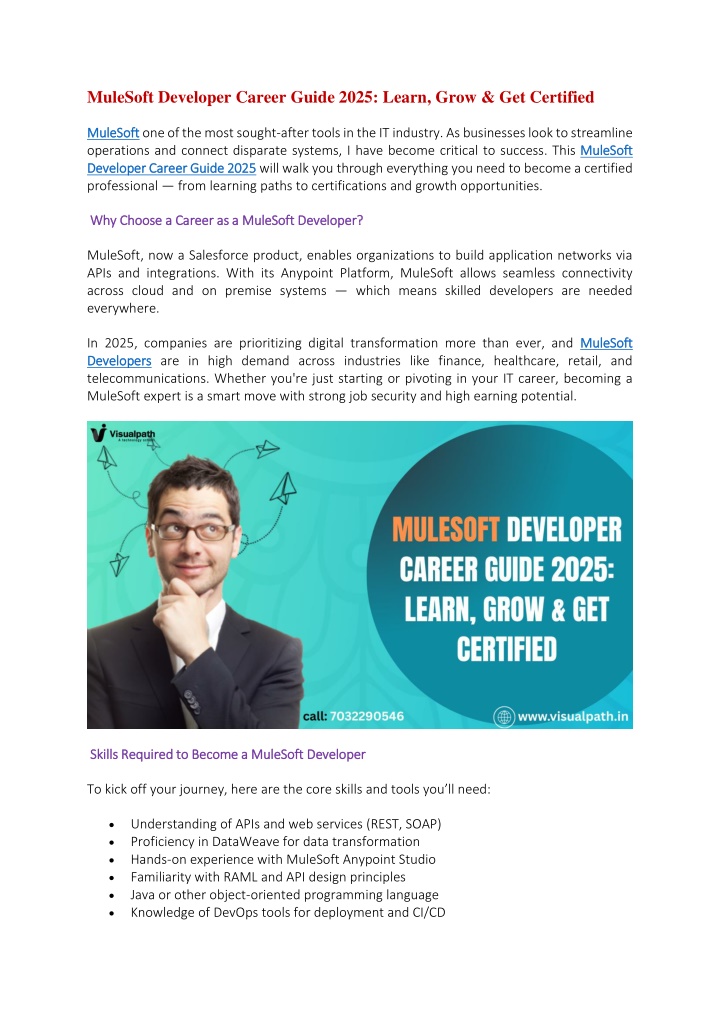 mulesoft developer career guide 2025 learn grow n.w