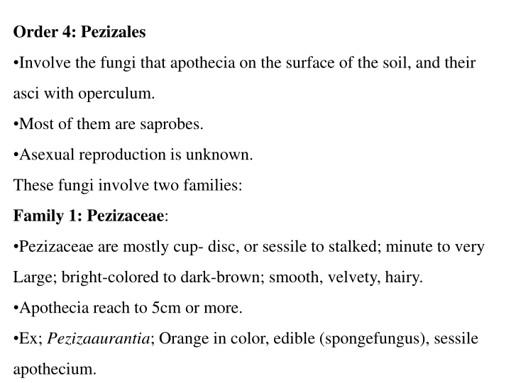 order 4 pezizales n.w
