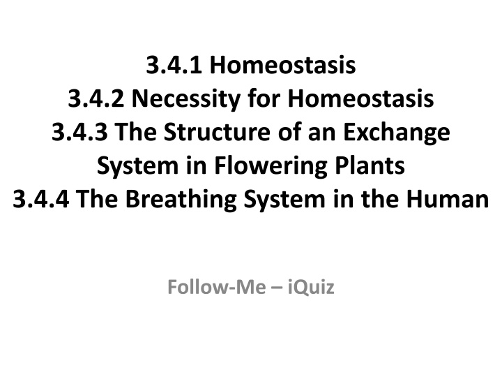 Homeostasis: Importance and Systems