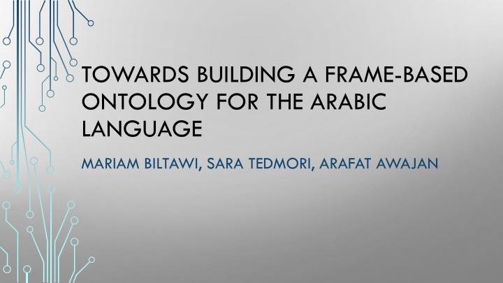 Building a Frame-Based Ontology for Arabic Language