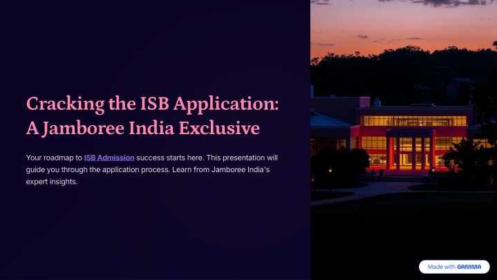 cracking the isb application a jamboree india n.w