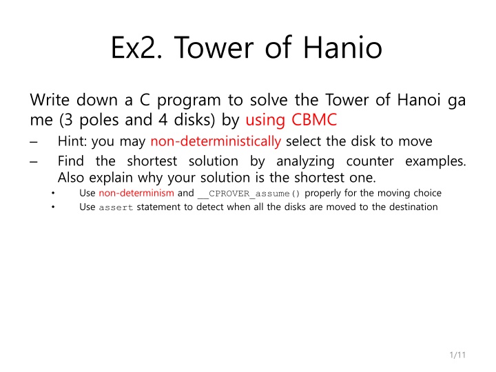ex2 tower of hanio n.w