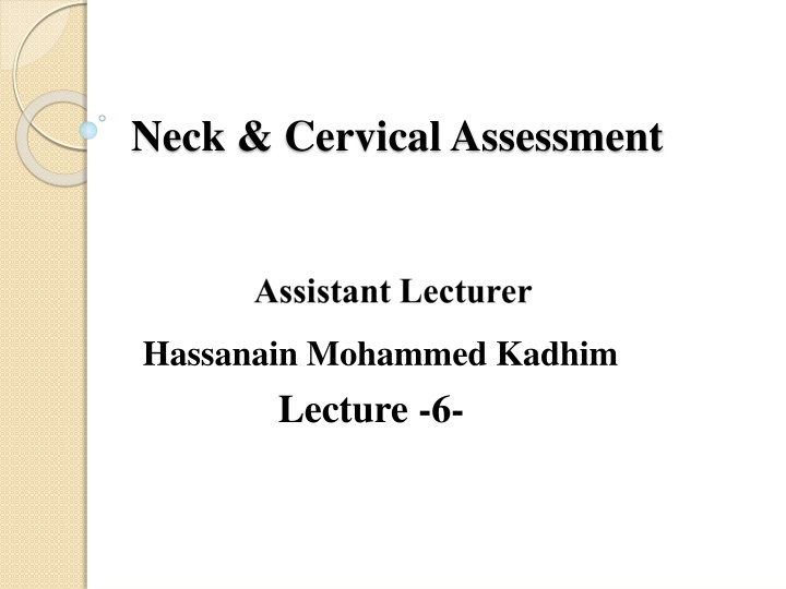 neck cervical assessment n.w