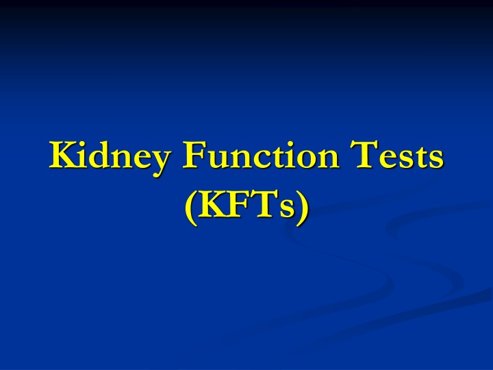 kidney function tests kfts n.w
