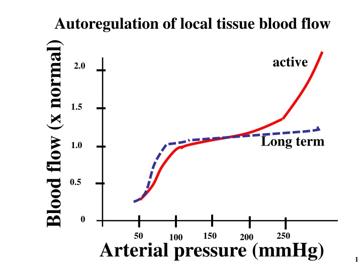 autoregulation of local tissue blood flow n.w