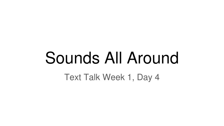 sounds all around n.w