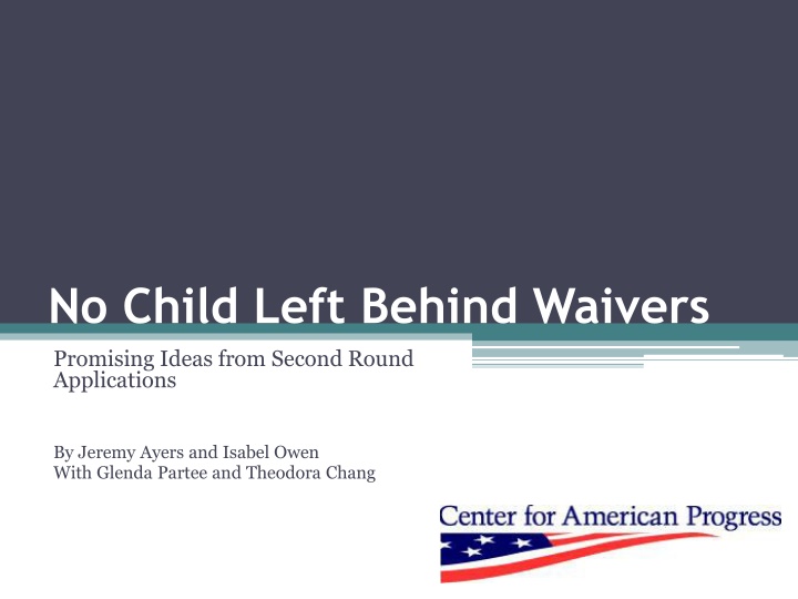 no child left behind waivers n.w