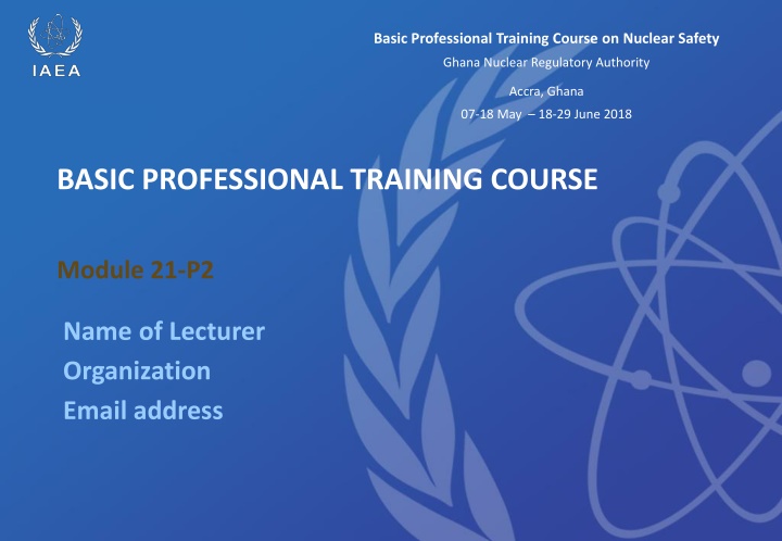 basic professional training course on nuclear n.w