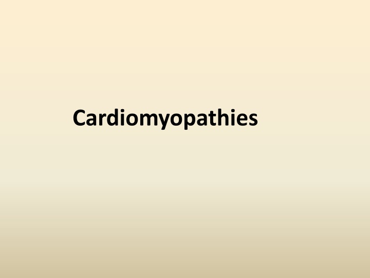 cardiomyopathies n.w