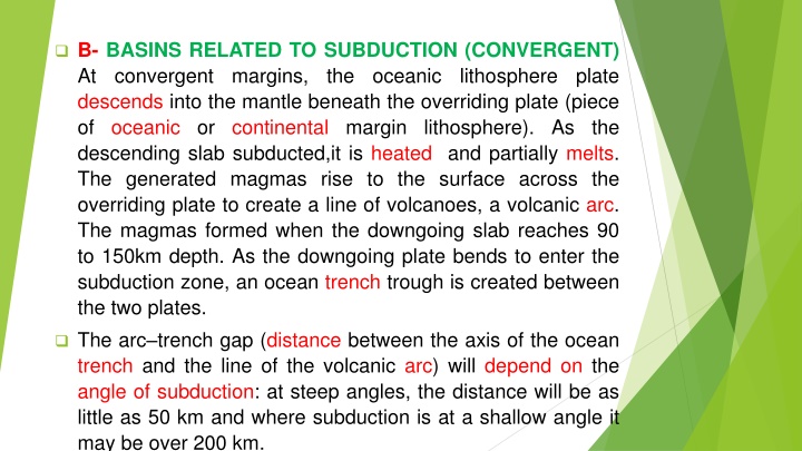 b basins related to subduction convergent n.w