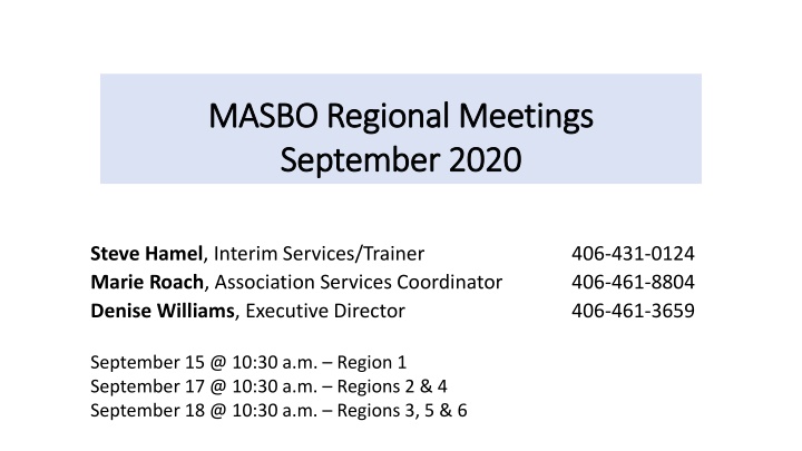 masbo regional meetings masbo regional meetings n.w