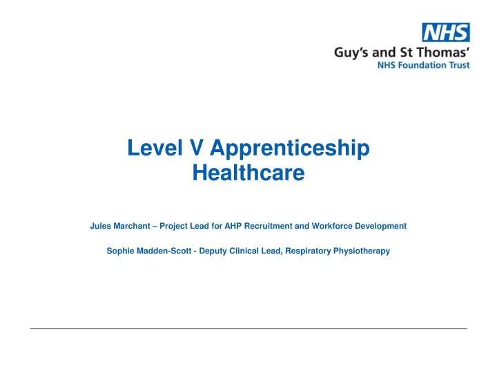 level v apprenticeship healthcare n.w