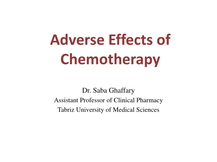 adverse effects of chemotherapy n.w