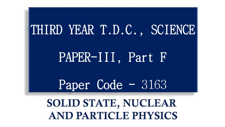 third year t d c third year t d c science n.w